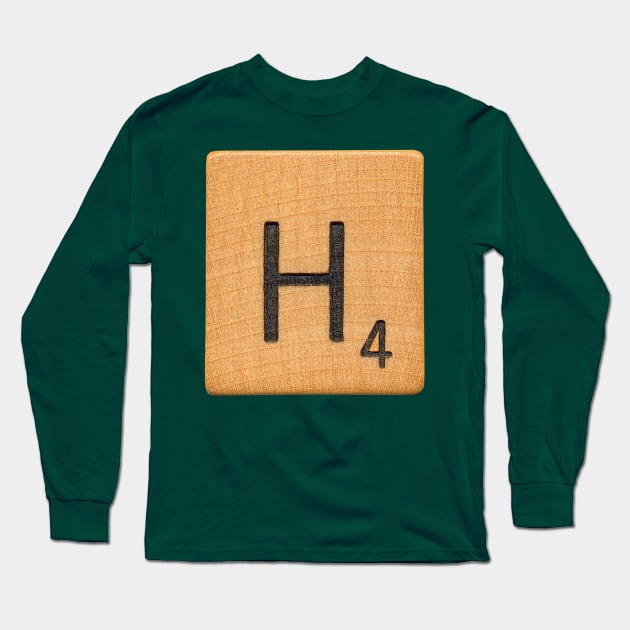 Scrabble Letter 'H' Long Sleeve T-Shirt by RandomGoodness